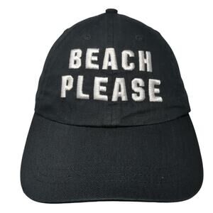 Beach Please Slideback Hat Black One Size Solid Victoria's Secret PINK